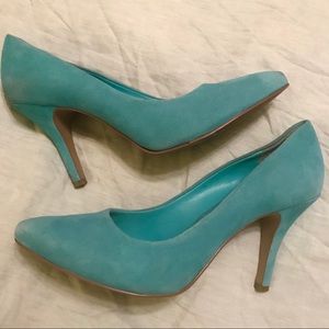Jessica Simpson Teal Suede Heels